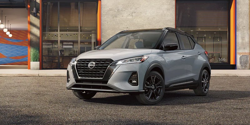 Gray Nissan Kicks rental car