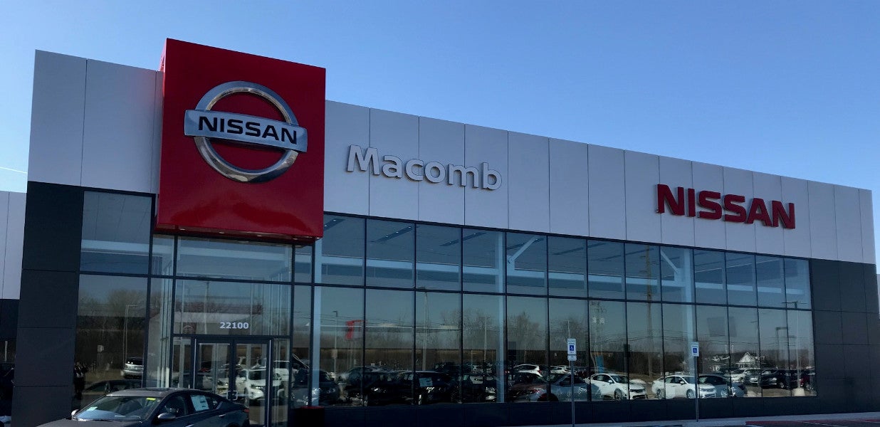 Dealership front for Nissan of Macomb